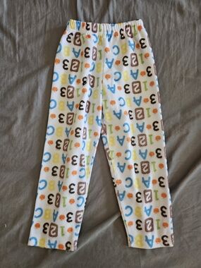 Kids Alphabet & Number Pajama Pants 4T